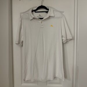 Tommy Bahama White Polo Shirt with Yellow Logo